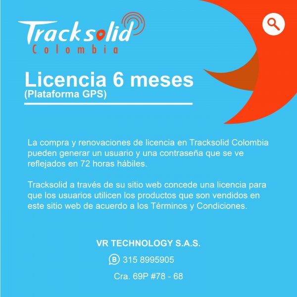 Licencia 6 meses Tracksolid